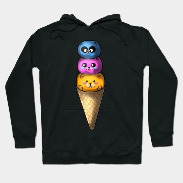 Cute Ice Cream Hoodie by LinYue